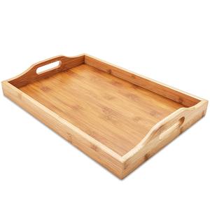Plateau de service rond en bambou de taille personnalisée avec poignées pour usage domestique et plateau de charcuterie décoratif Vente du Vietnam! - Product Image 1