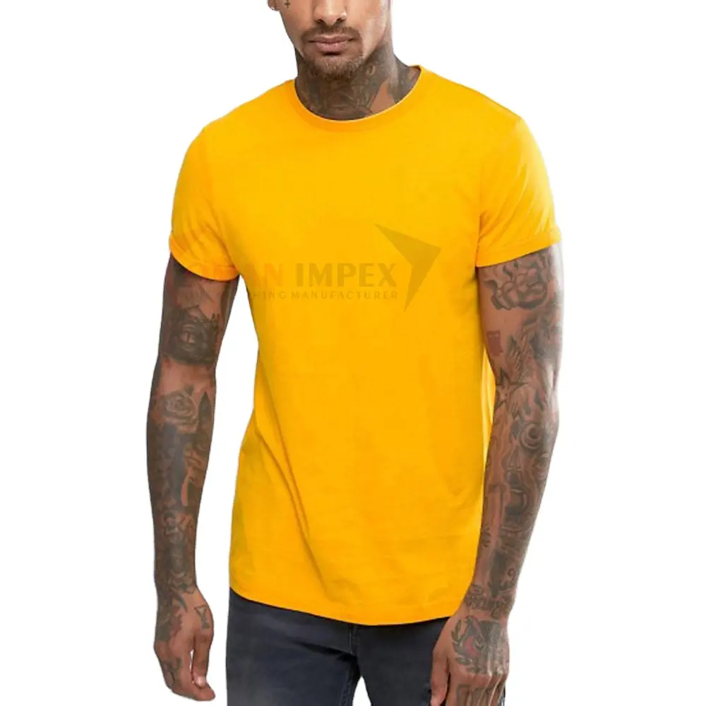 Wholesale 220g High Quality Plain Pima Cotton T-shirt Slim Fit Custom Men T Shirt