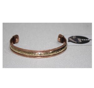 กำไลข้อมือทองแดงสลักสำหรับผู้หญิงแฟชั่นทันสมัยเครื่องประดับทอเทียมสำหรับเป็นของขวัญในงานปาร์ตี้ - Product Image 1