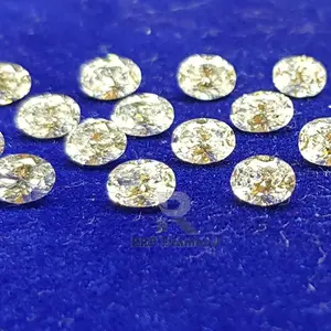 CVD钻石VVS纯度0.30至0.39克拉抛光白色合成HPHT花式椭圆形钻石首饰