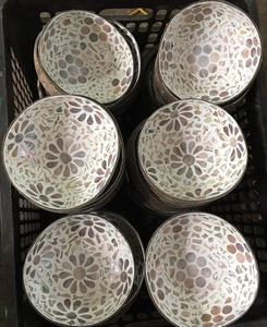 Bol de noix de coco écologique du Vietnam pour la décoration à la maison bol de coco coloré laque de vente chaude prix de gros - Product Image 5