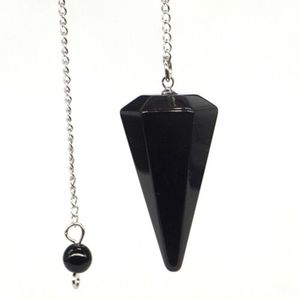 Péndulo de Obsidiana Negra Natural, Cristal Pulido, Péndulo de Radiestesia, Piedra Curativa, Meditación, Gema Espiritual, Herramienta de Adivinación - Product Image 4
