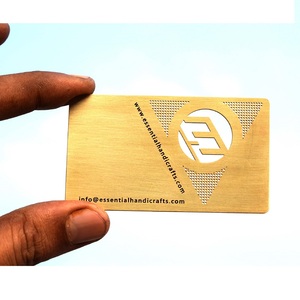 مخصص أحدث بطاقة عمل معدنية نحاسية قياسية عالية الجودة مصنوعة من الذهب بطاقة عمل فاخرة حرف معدنية