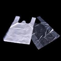 Sachet en plastique de sac transparent de T-shirt de LDPE fait à partir du plastique réutilisé pour l'usage de paquet avec l'impression d'héliogravure de thermoscellage