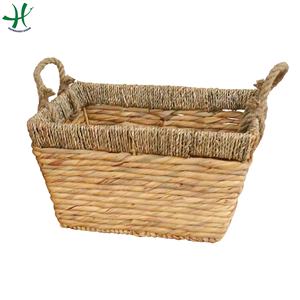 Plateau décoratif créatif en jonc de mer/plateau en jonc de mer tissé à la main pour la décoration de rangement de la maison - Product Image 2