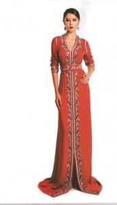 LATEST---CAFTAN robe avec élégant et BEAUTIFULEmbellished en cristal perles de verre pierre travail-FOR--PARTY-WEAR & mariage... 2021 - Product Image 2