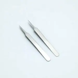 Pinzas para cejas con logotipo personalizado de acero inoxidable con etiqueta privada Pinzas para pestañas puntiagudas rectas y curvas - Product Image 1