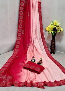 New Traditional Look Wedding Wear Dola <b>Silk</b> Hot Fix Diamond Work Saree with Blouse Piece Indian Women Wear Sari Wholesale Surat Ethnic - Product Image 4