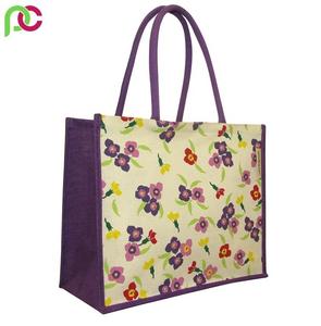 Bolsas de yute reutilizables para compras, para uso diario, mercado de llevar leche, comestibles, frutas y verduras, organizador con mango reforzado, jhola - Product Image 2