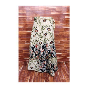 Maxifalda envolvente hecha a mano para mujer, prenda cómoda y transpirable, informal, de seda reciclada, Estilo Vintage, para verano - Product Image 5