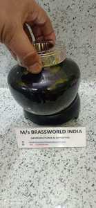 ALUMINIUM NOIR HAUTE QUALITÉ BOUGIE LUMIÈRE CRÉMATION URNE FUNÉRAIRE BRASSWORLD INDE - Product Image 5