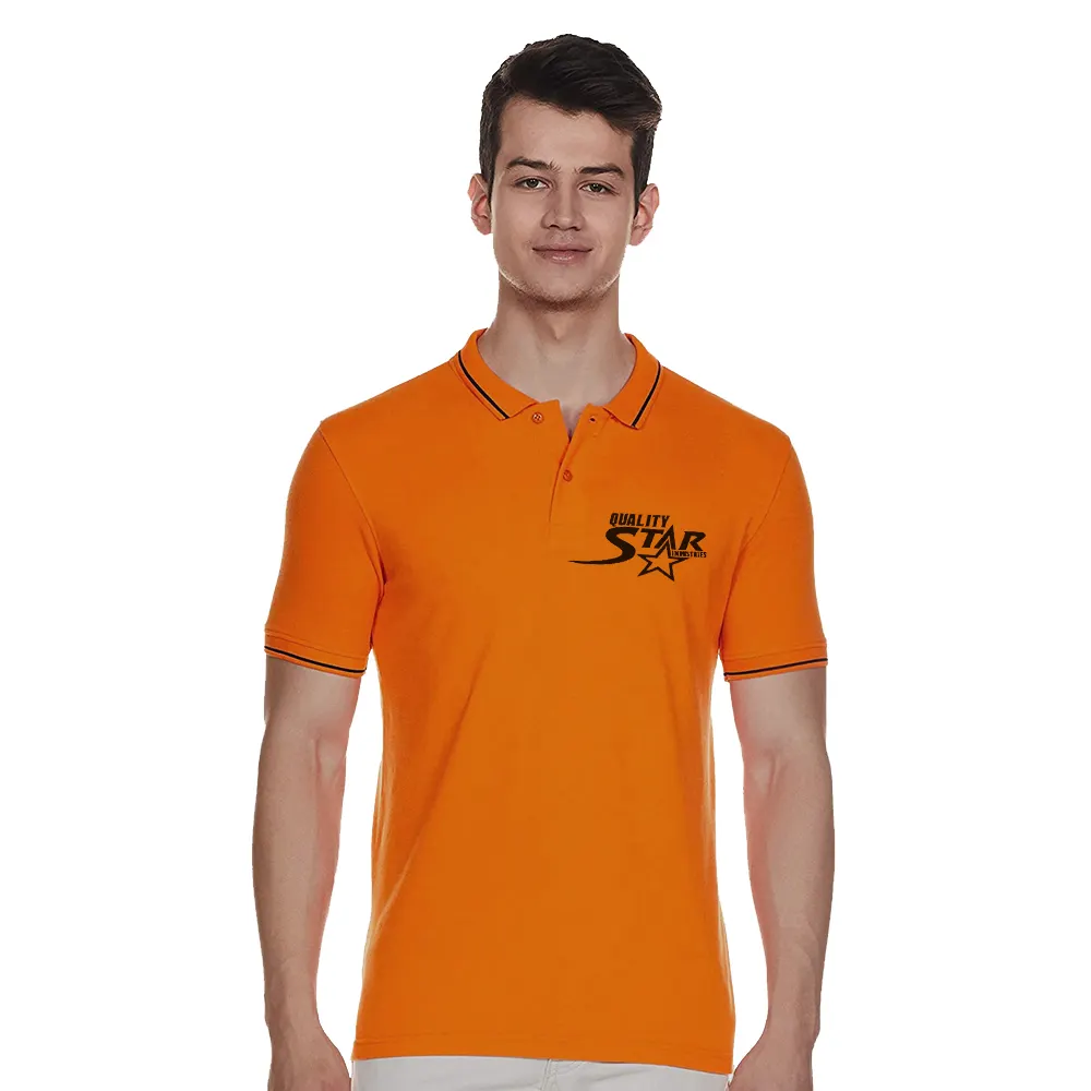 Пакистан заводского изготовления, рубашка-поло для мужчин оранжевого цвета, материал хлопок, летняя футболка с короткими рукавами с вышивкой поло с изготовленным на заказ ярлык