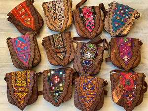 Sacs à main Banjara Vintage en cuir pour femmes, sacoche brodée ethnique, sac à bandoulière Vintage - Product Image 2