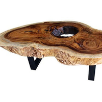 Armoire de rangement moderne extensible et réglable en bois massif naturel avec pieds en métal noir pour salon et salle à manger