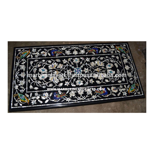 Pietra Dura Marble Inlay Dining Table Top - Product Image 1