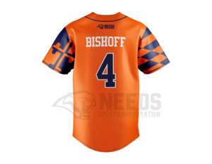 เสื้อกีฬาเบสบอลแบบติดกระดุมสำหรับทุกเพศเครื่องแบบกีฬาเบสบอลซอฟต์บอลขนาดใหญ่พิเศษระบายอากาศได้ดี - Product Image 3