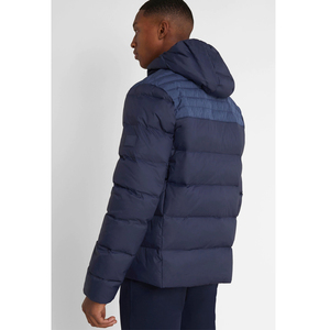 New 2026 <b>Men's</b> Navy Blue Hooded Down Puffer <b>Jacket</b> Windproof Casual <b>Winter</b> Coat Regular Fit Zipper Closure Solid Color - Product Image 4