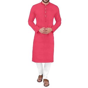 Robe de mariée traditionnelle d'été pour hommes kurta pyjama chemise en coton kurta pyjama en coton - Product Image 2