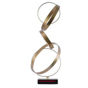 Bague en aluminium Danse Sculpture d'intérieur Art Déco Décoration intérieure pour Noël Design 3D Bague en métal Sculpture - Product Image 1