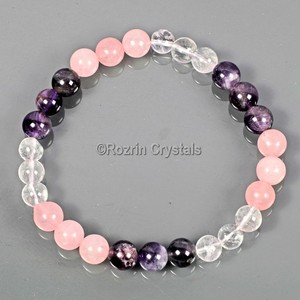 Best Saler of Rose Amethyst Crystal Gemstone Energy <b>Bracelet</b> : Rose Amethyst Crystal Gemstone Energy <b>Bracelet</b> For Sale - Product Image 1