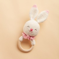 Hochet pour bébé en crochet, lapin mignon, en provenance du Vietnam