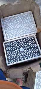 Elegante bandeja para servir hueso y resina hecha a mano Incrustaciones de hueso natural de alta calidad Precios muy baratos de Candid Manufacturing co India - Product Image 5