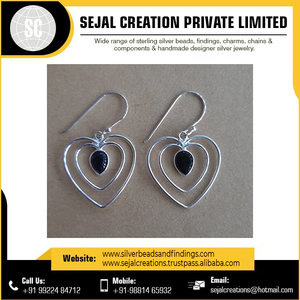 Dernière mode 925 boucles d'oreilles en argent pierres précieuses boucle d'oreille approvisionnement en vrac 925 argent-Sejal création en gros - Product Image 2