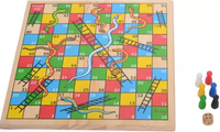 Jeu de société éducatif en bois Ludo Serpents et Échelles, coins carrés, coffret cadeau, lot de 2, pour enfants et famille, design personnalisé, portable