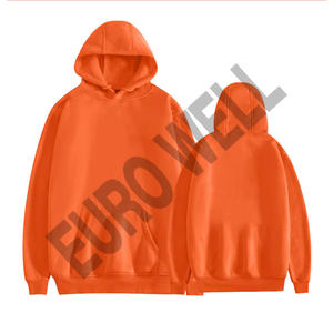 Offre Spéciale sweats à capuche de gym avec logo personnalisé 100% coton veste de fitness souple extensible orange vif avec doublure - Product Image 1
