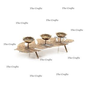 Bougeoir couleur or en laiton taille et forme personnalisées bougeoir photophore pour la décoration d'événements de mariage - Product Image 1