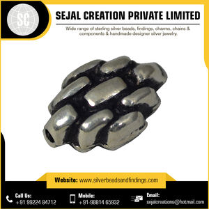 ลูกปัดสเปเซอร์แฮนด์เมดสีเงินสเตอร์ลิง925ขนาด5มม. 6มม. 8มม. ฝาปิดลูกปัดลวดลายดอกไม้สำหรับเครื่องประดับ - Product Image 3