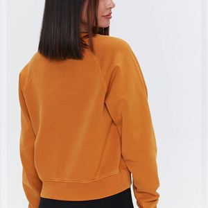 Sudadera Amarilla OEM de Última Moda, Colores Brillantes para Mujer, Personalizada para Uso Casual, 100% Algodón - Product Image 5
