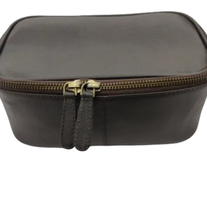 Bolsa de viagem unissex, bolsa de viagem marrom escuro para produtos de higiene pessoal, organizador transparente e à prova d' água