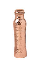 Bouteilles d'eau en cuivre pur de haute qualité, écologiques, avec couvercle personnalisable, finition haut de gamme, emballage premium, différents designs pour le camping