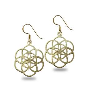 If you — boucle d'oreille en plaqué or, pendentif à breloque, brossé, en or, bijou de déclaration - Product Image 1