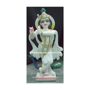 Beautiful Marble Lord Krishna Statue - Product Image 1