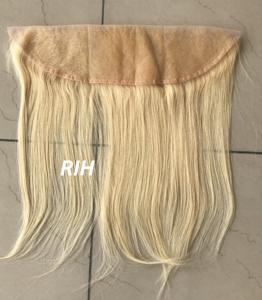 Extensiones de cabello humano Natural malayo, mechones con cierre Frontal de encaje 13x4, 613 unidades - Product Image 6