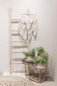 Main Macrame Feuille Plume Macrame Laisse Tenture Décor À La Maison - Product Image 3