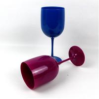 Verres à vin en plastique rose vif verre à vin champagne Cuisine Flûtes 480ml