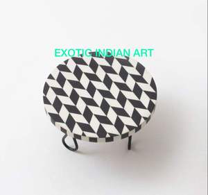 New Style Arabic Embossed Wooden & Metal <b>Cake</b> <b>Stands</b> Pedestal Dessert Platter Chocolate Server Made in Mango Wood & Brass Metal - Product Image 2