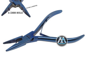 Pince d'extension de cheveux bleus et outils en acier et en acier inoxydable de crochet d'aiguille de traction - Product Image 2