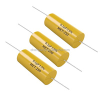 Condensateur à film polyester à impulsions haute fréquence CT CL20 MET, auto-réparateur, certifié ROHS, faible facteur de dissipation, axial négatif