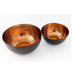 <b>Kitchen</b> <b>Accessories</b> Popular Design Hammered <b>Copper</b> Bowl High Standard Quality Set of Two Round Serving Bowl for Sale - Product Image 1