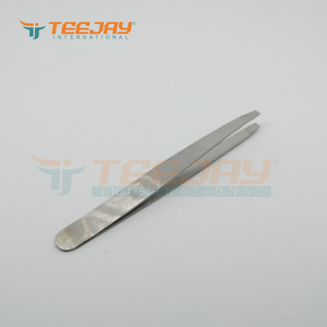 Pince à épiler TEEJAY en acier inoxydable argenté de 9,5 cm, pointe droite, pointe finement travaillée, prise en main parfaite, précision optimale, idéale pour les sourcils et les poils - Product Image 6
