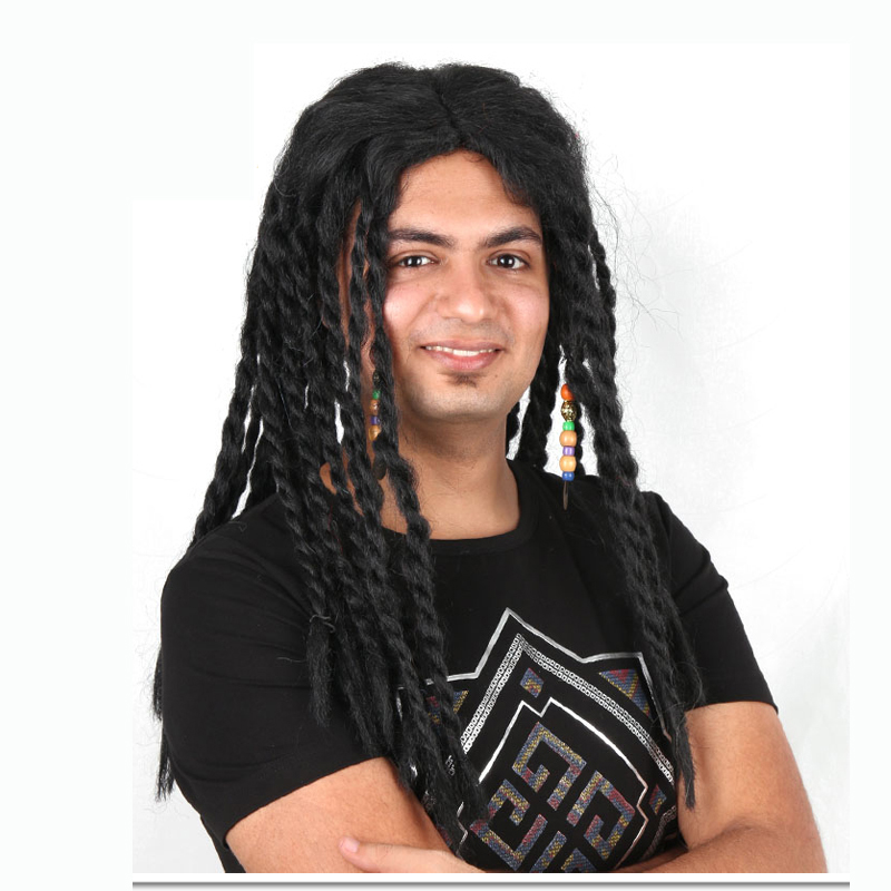 Disfraz Rastafari Completo Con Peluca Trenzada, Gafas, Pulsera Y Collar | Ideal Para Fiestas Y Cosplay
