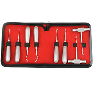 Ensemble de 8 outils d'extraction de dents, racines d'ascenseur, dentaire, meilleurs ventes - Product Image 1