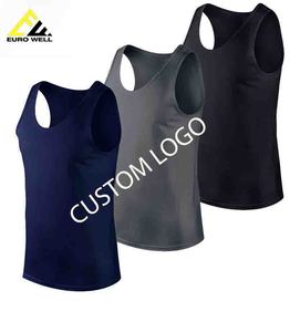 Soft Comfortable Sublimation Custom Print logo Stringer <b>Vest</b> Workout <b>Muscle</b> Singlet Men's Tank Top - Product Image 5