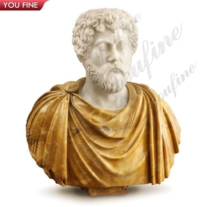YOUFINE Escultura <span class=keywords><strong>de</strong></span> Busto <span class=keywords><strong>de</strong></span> Emperador Romano en Mármol Rojo y Blanco, Tallada a Mano, <span class=keywords><strong>Figura</strong></span> Histórica Clásica para Decoración Interior <span class=keywords><strong>de</strong></span> Bibliotecas - Product Image 4