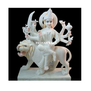 รูปปั้นดูร์ก้า มาตาจี ทำจากหินอ่อนสีขาว - Product Image 1