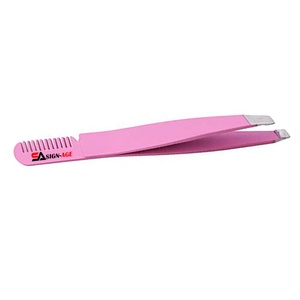 Pinzas para cejas con punta de acero inoxidable, nuevo diseño, fabricante de pinzas para depilación, con etiqueta privada - Product Image 3